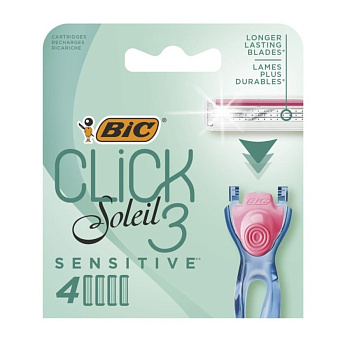 BIC click sensitive 3 кассеты 4 шт женские