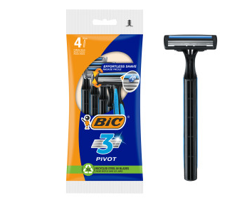 Bic pivot станки одноразовые с тремя лезвиями 4 шт