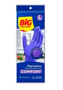 BIG City перчатки латексные суперчувствительные фиолетовые L