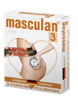 Masculan презервативы 3 Ultra №3  продлевающий с колечками пупырышками и анестетиком