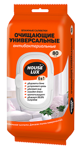 House Lux № 80 антибактериальные  универсальные влажные салфетки 6 in 1