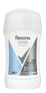Rexona clinical protection део стик гипоалергенный без запаха 40мл