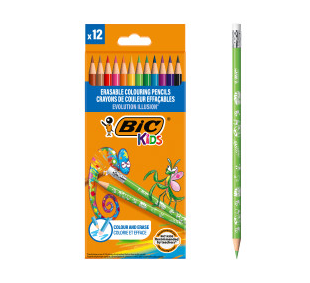 BIC Цветные. пласт. карандаши ( кор. 12 цветов)