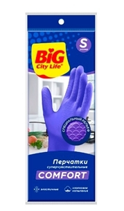 BIG City перчатки латексные суперчувствительные фиолетовые S