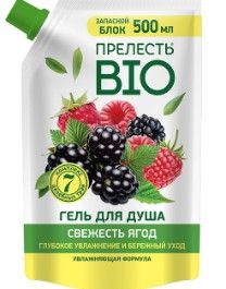 Прелесть Bio гель для душа свежесть ягод 500 мл дой пак