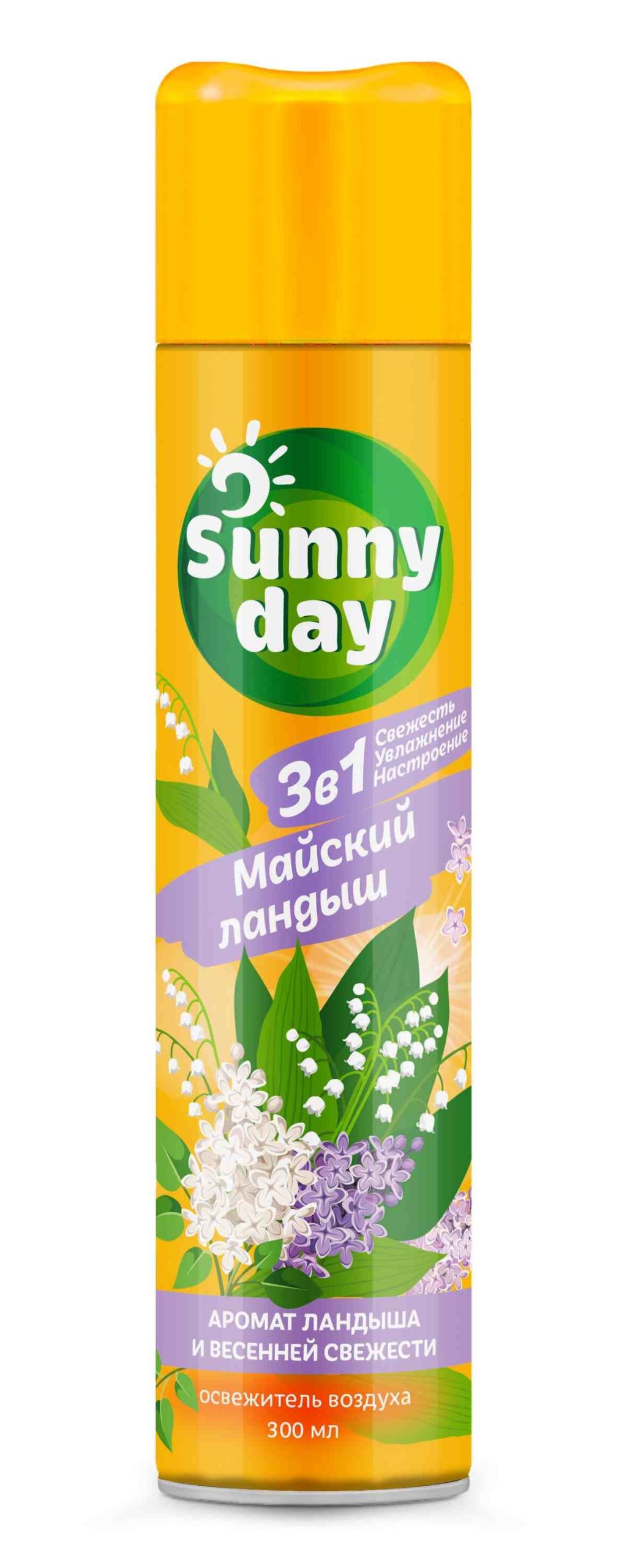 Sunny Day освежитель воздуха майский ландыш 300 см3 купить по цене в  интернет-магазине