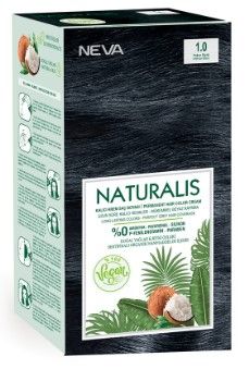 Naturalis Vegan стойкая крем краска для волос 1.0 INTENSE BLACK насыщенный чёрный