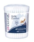 Cleanic Soft&Comfort ватные палочки гигиенические в круглой коробке 100 шт