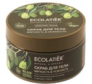 Ecolatier green скраб для тела мягкость нежность серия organic olive 300 г