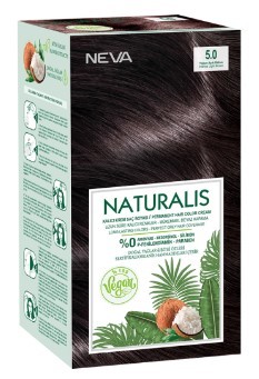 Naturalis Vegan стойкая крем краска для волос 5.0 INTENSE LIGHT BROWN интенсивный светло коричневый Уценка