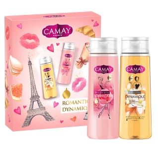 Camay подарочный набор romantique 2023 гель для душа с ароматом розы+ гель для душа с ароматом грейпфрута 250+250 мл