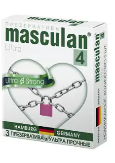 Masculan презервативы Ultra Safe Black № 3 /4 Ultra №3 ультрапрочные