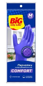BIG City перчатки латексные суперчувствительные фиолетовые М