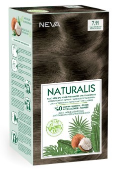 Naturalis Vegan стойкая крем краска для волос 7.11 INTENSE ASH BLONDE интенсивный пепельно коричневый