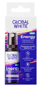 GLOBAL WHITE освежающий спрей для полости рта со вкусом корицы ENERGY 15мл