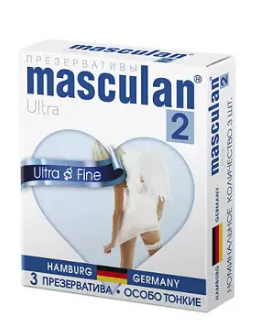 Masculan презервативы Ultra Fine № 3 ( 2 Ultra №3) особо тонкий, прозрачный с обильной смазкой