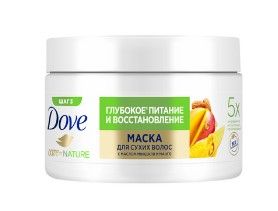 Dove маска для волос глубокое питание и восстановление с ароматом манго 300 мл