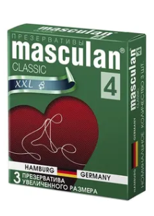 Masculan презервативы 4 classic №3 увеличенных размеров, розового цвета