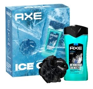 Axe подарочный набор ice chill гель для душа 2в1+ мочалка 250 мл