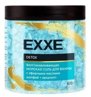 EXXE соль для ванны восстанавливающая detox голубая 600г