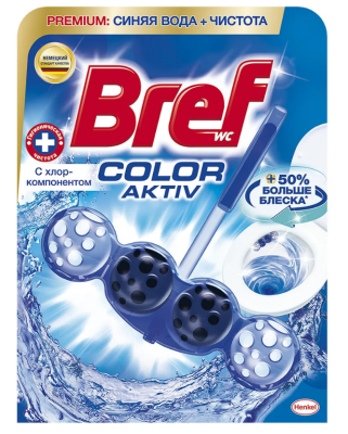 Bref color aktiv хлор чистящий блок для туалета  50 г