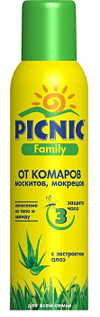Picnic Family Аэрозоль от комаров, 150 см3