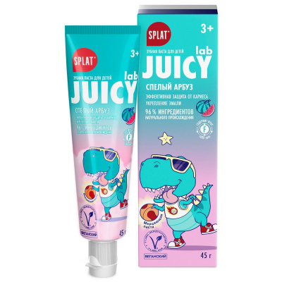 Juicy lab детская зубная паста со фтором арбуз 35 мл 45 г