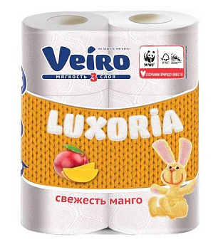 Veiro Туалетная бумага Luxoria Aroma 3-х слойная 6шт