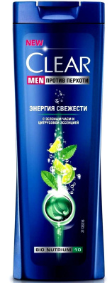 Клиар шампунь для волос энергия свежести 400 мл