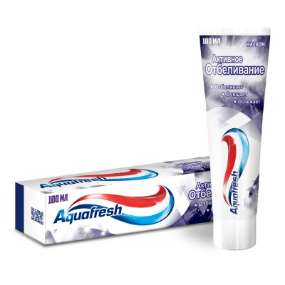Aquafresh зубная паста активное отбеливание 100 мл Уценка