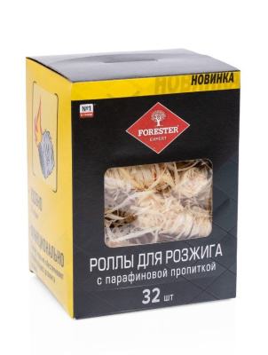 Forester роллы для розжига с парафиновой пропиткой 32 шт