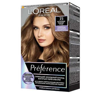 L'oreal Preference cool blonds 7.1 iceland 950