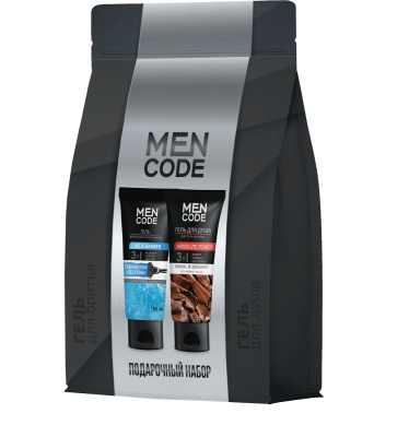 Подарочный набор men code гель для душа absolute power с экстрактами сандала и бергамота 150 мл гель для бритья like a barber 150 мл