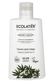 Ecolatier тоник для лица серия organic cannabis 250 мл