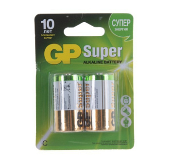 GP батарейки алкалиновые Super Alkaline C/LR14  2шт