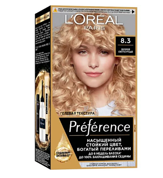 L'oreal Preference краска для волос 8.3 канны Уценка