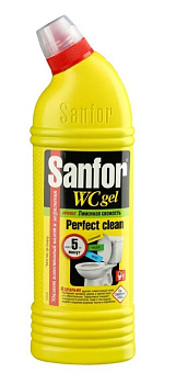 Sanfor WC Gel средство для чистки и дезинфекции Лимонная свежесть 1л