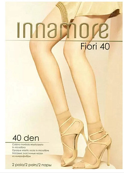 INNAMORE носки fiori 40 упак по 2 пары miele матовые из микрофибры
