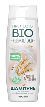 Прелесть био шампунь овсяное молочко для всех типов волос 400 мл