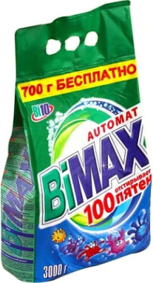 BiMax стиральный порошок автомат 100 пятен 3кг