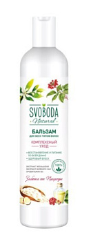 Svoboda бальзам для всех типов волос с экстрактом женьшеня и зеленого чая, провитамин 430мл