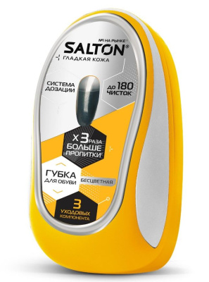 Salton губка с дозатором для обуви из гладкой кожи бесцветный