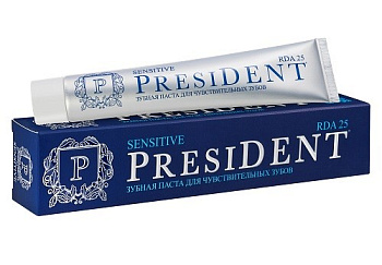 President зубная паста Sensitive (25 RDA) 75 мл