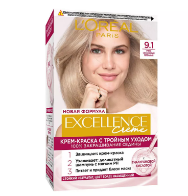 L' Excellence 9.1 очень светло русый пепельный Уценка