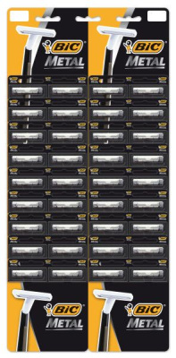 BIC Метал станки одноразовые на карте с одним лезвием заказ кратно 36 штукам