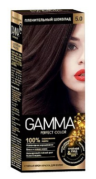 Gamma Perfect Color стойкая крем-краска тон 5.0 Пленительный шоколад
