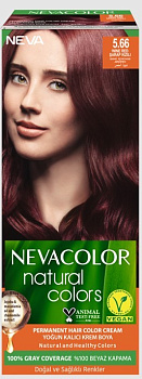 Nevacolor Natural Colors стойкая крем краска для волос 5.66 WINE RED вино красное дерево