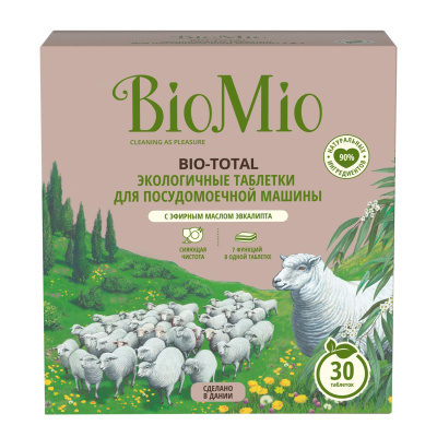 BioMio таблетки для посудомоечных машин с маслом эвкалипта 30шт