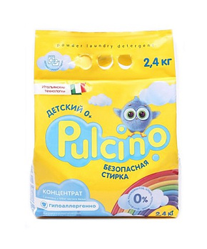 Pulcino средство моющее синтетическое порошкообразное автомат для детского 2,4 кг