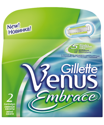 Сменные кассеты для бритья GILLETTE VENUS EMBRACE (2шт)